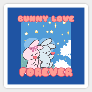 Cute Bunny Loves Forever Magnet